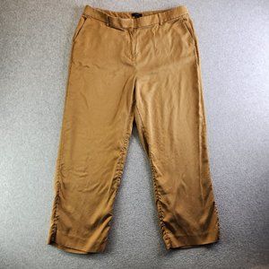 J Crew Wide Leg Pants Womens 16 Beige Ingrid Gramercy Twill Fall 2022 BK254